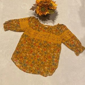 Knitworks Girls Size 14 Cute Fall Cold Shoulder Top